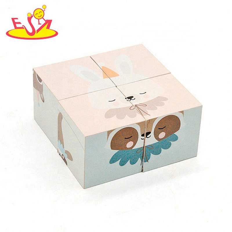High quality educational wood puzzle blocks for kids W14F056