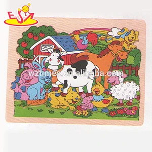 wholesale baby wooden animal show puzzle fashion kids wooden animal show puzzle wooden animal show puzzle W14L017