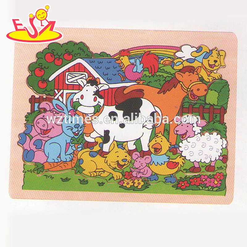 wholesale baby wooden animal show puzzle fashion kids wooden animal show puzzle wooden animal show puzzle W14L017