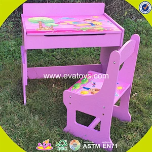 wholesale high quality baby wooden study table popular kids wooden study table W08G162