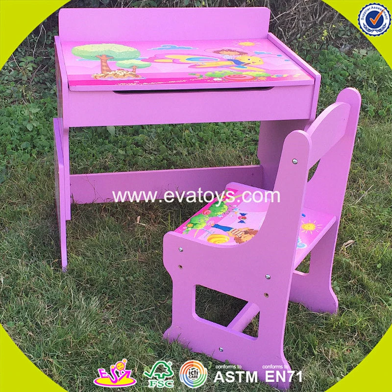 wholesale high quality baby wooden study table popular kids wooden study table W08G162