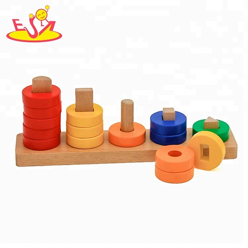 Pädagogisches hölzernes Regenbogenspielzeug der neuen Ankunft für Kinder W13D205