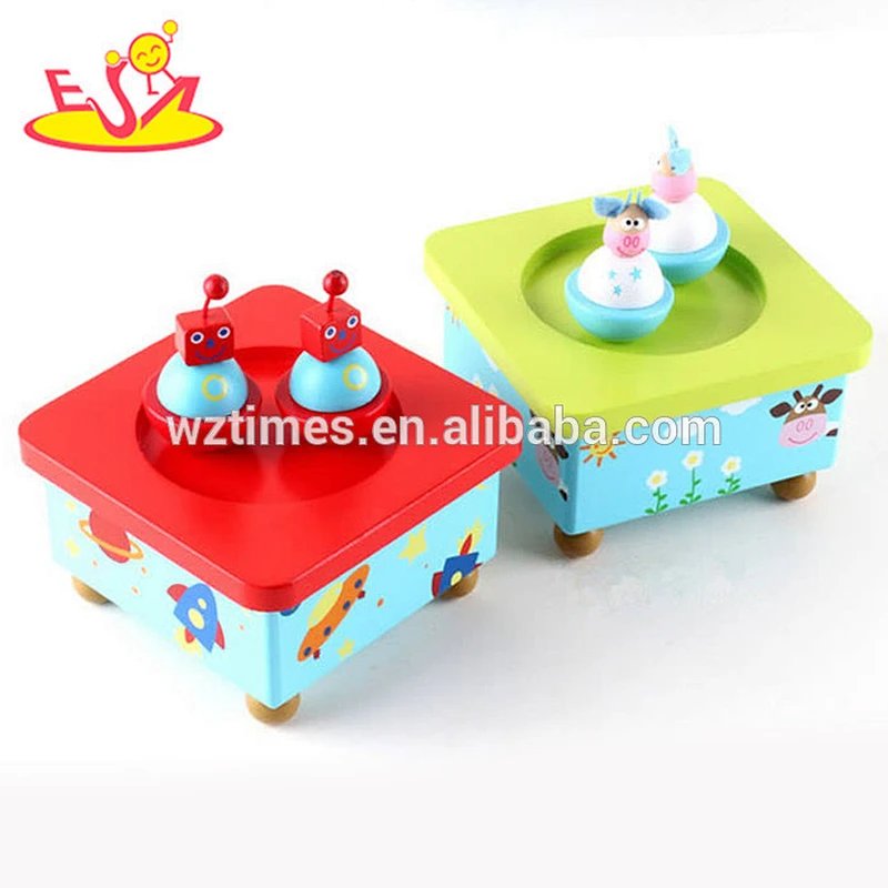 Wholesale childhood memories style wooden music box movements for home decoration W07B024