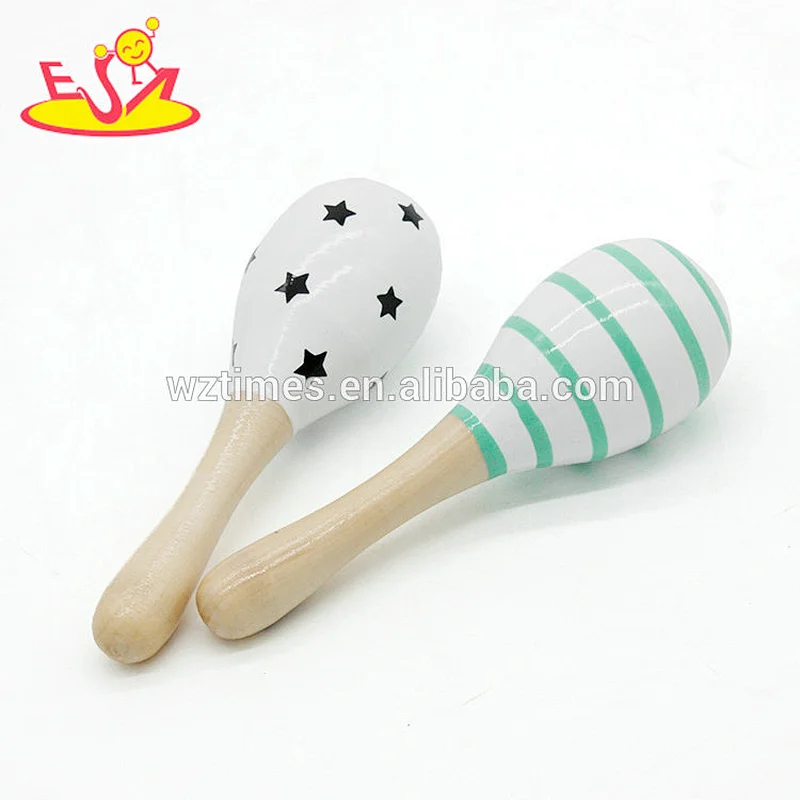 2018 Wholesale traditional kids rhythm instrument wooden shaker music for sale W07I128