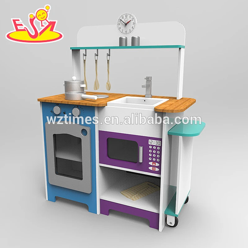 2018 Wholese children wooden play kitchen toy new design wooden play kitchen toy educational wooden play kitchen toy W10C252