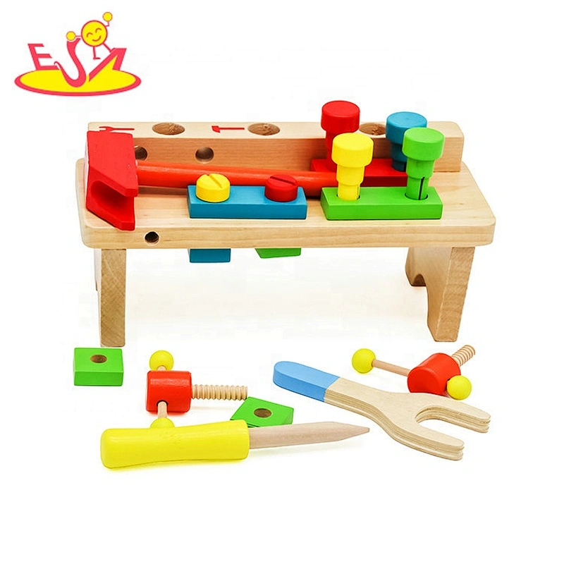 New hottest pretend carpenter wooden toy tool bench for children W03D111