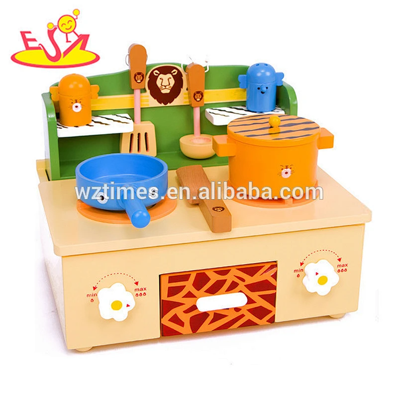 wholesale mini wooden toddler kitchen set for pretend play W10C184