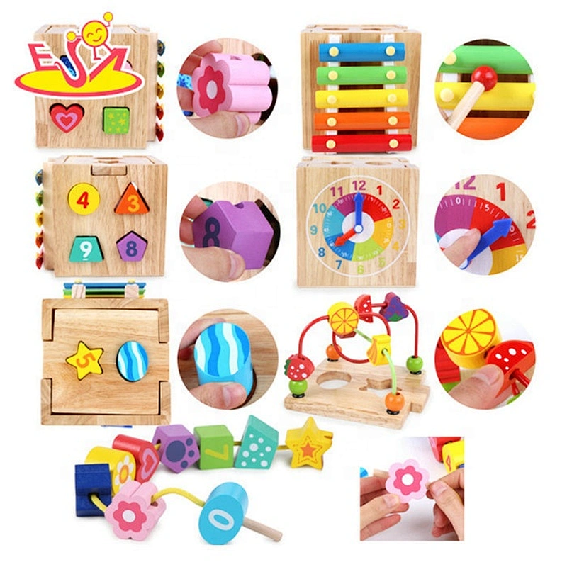2019 New hottest baby activity box wooden educational toys for 1 year old W12D156