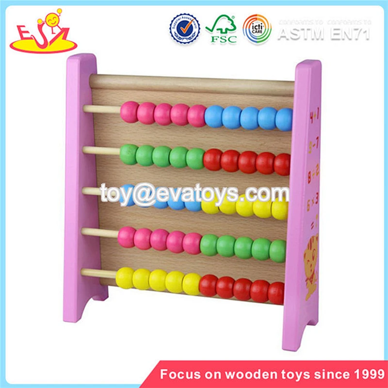 wholesale beautiful wooden abacus toy inexpensive wooden math toy for kids W12A011