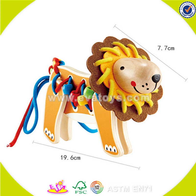 wholesale fashion kids wooden threading toy best sale children wooden threading toy W11E045