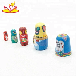 New design handmade wooden russian dolls for kids W06D111