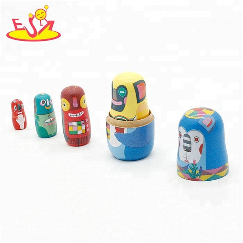 New design handmade wooden russian dolls for kids W06D111