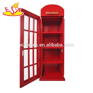 Wholesale vending machine shape home decoration red wooden lockers used to place items W08C215