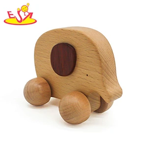 most popular wooden children toy car with animal shaped W04A238