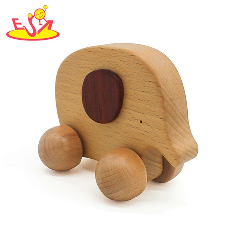 most popular wooden children toy car with animal shaped W04A238