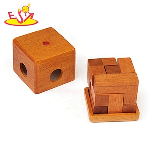 Best design intelligent wooden brain teasers for kids W11C030