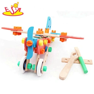 High quality educational diy wooden building kits for boys W03B082