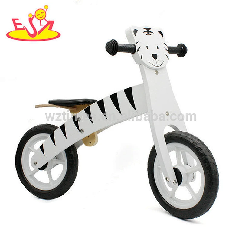 New design tiger style wooden toddler push bike for walking learning W16C204