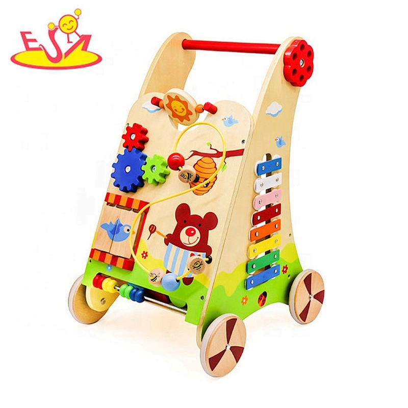 2019 Ready to Ship educational wooden activity walker toy for toddlers W16E034