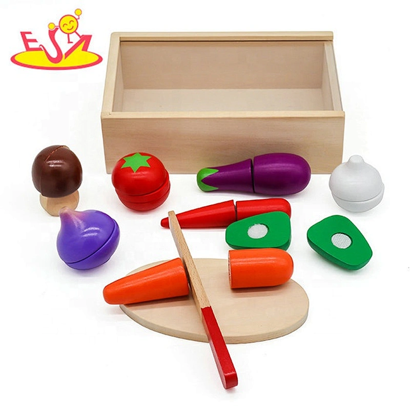 Top fashion children cutting wooden vegetable toys for pretend play W10B268