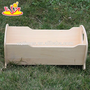 wholesale kids toy wooden doll bed,burlywood children toy wooden doll bed,cheap baby toy wooden doll bed W06B038