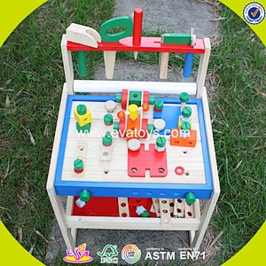 wholesale best design wooden tool cart toy,educational kids wooden walker toy,top kids wooden tool cart toy W03D058