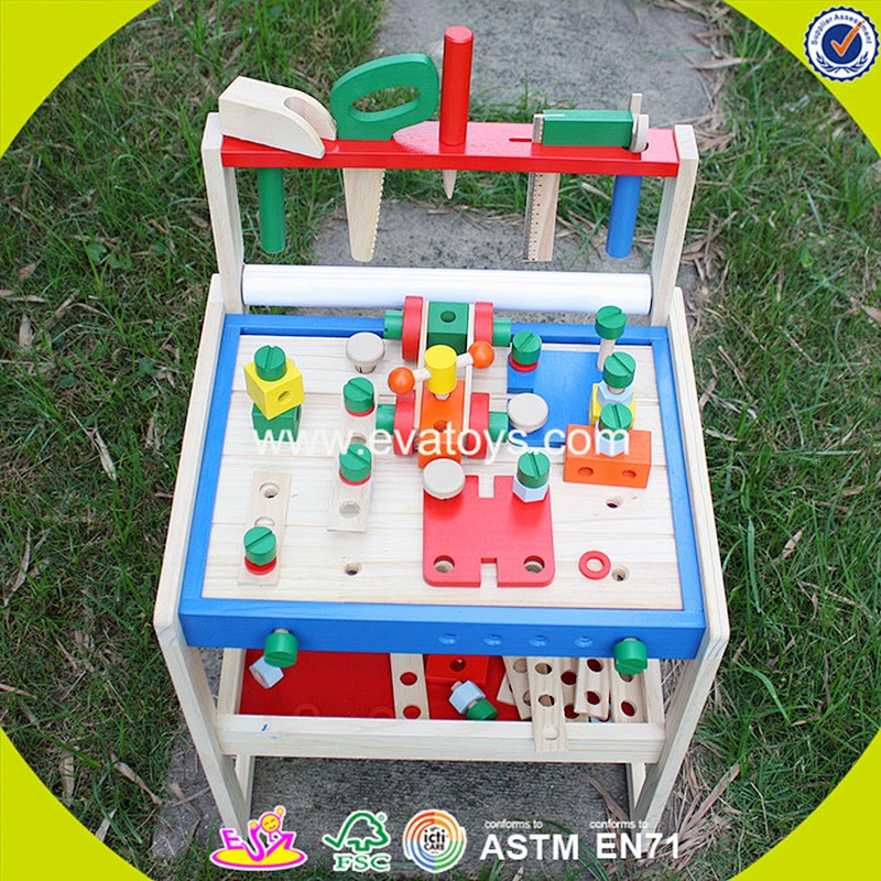 wholesale best design wooden tool cart toy,educational kids wooden walker toy,top kids wooden tool cart toy W03D058
