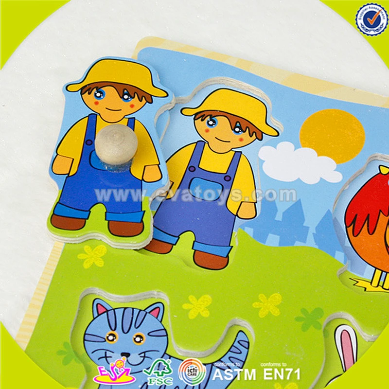 wholesale best sale wooden kids Puzzle top fashion wooden kids Puzzle W14M075