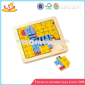 New hottest multi color 3d zoo jigsaw wooden animal puzzle for children W14C250