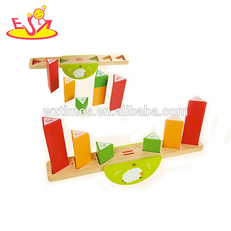 Wholesale hot wooden balance blocks toy for baby brain training wooden balance blocks toy W11F007
