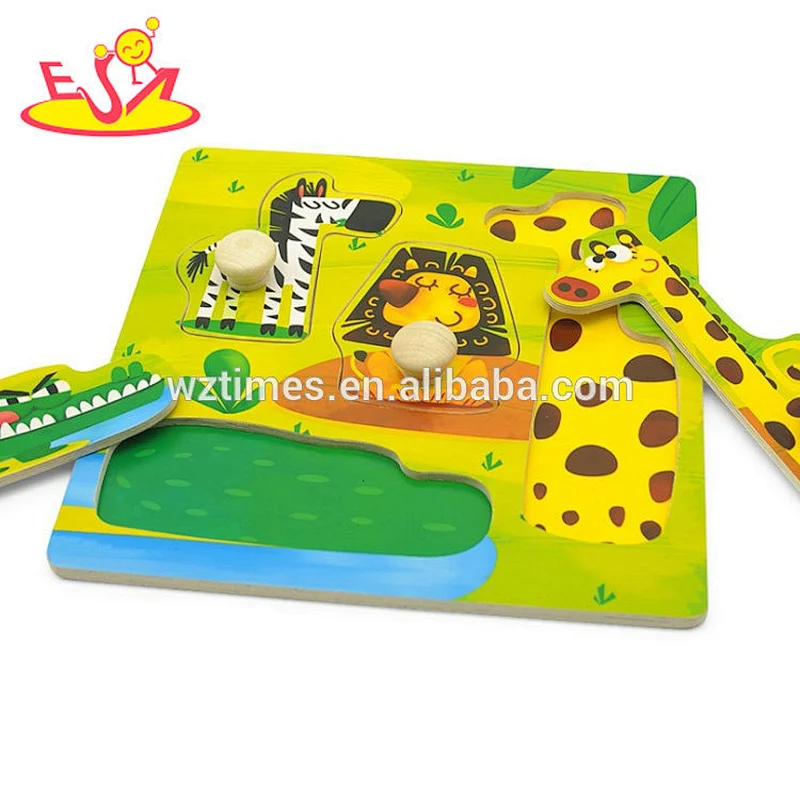 Wholesale wonderful wooden toy animal peg puzzle for 18 months old baby W14M140