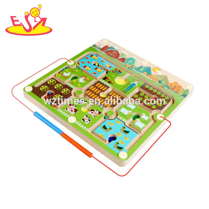 New hottest intelligent toys mini wooden ball maze game for kids W11H025