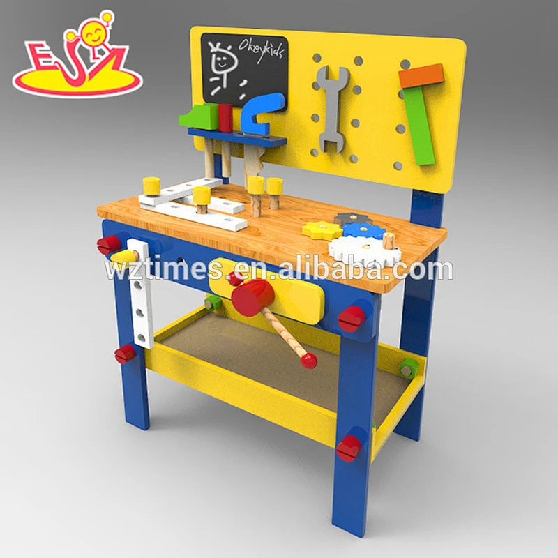 wholesale kids wooden workbench toy for preschoolers W03D076B