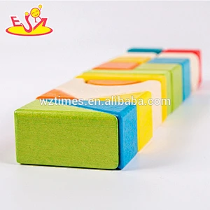 2018 Wholesale best educational wooden blocks toys preschool construct wooden blocks toys W13C034