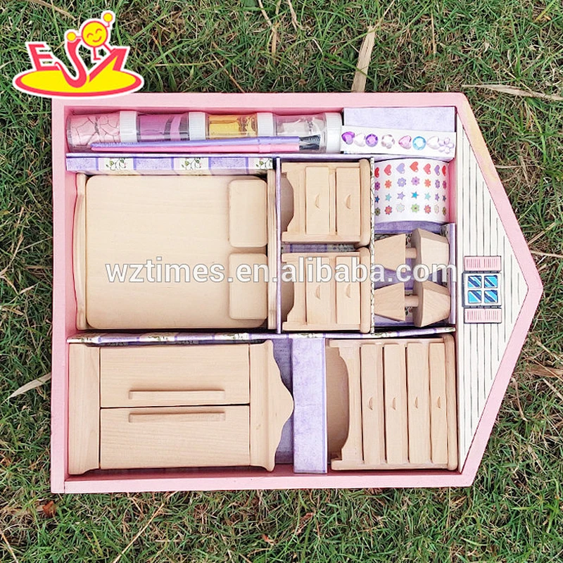 wholesale wooden kids drawing coloring doll furniture wooden kids drawing coloring W03A085