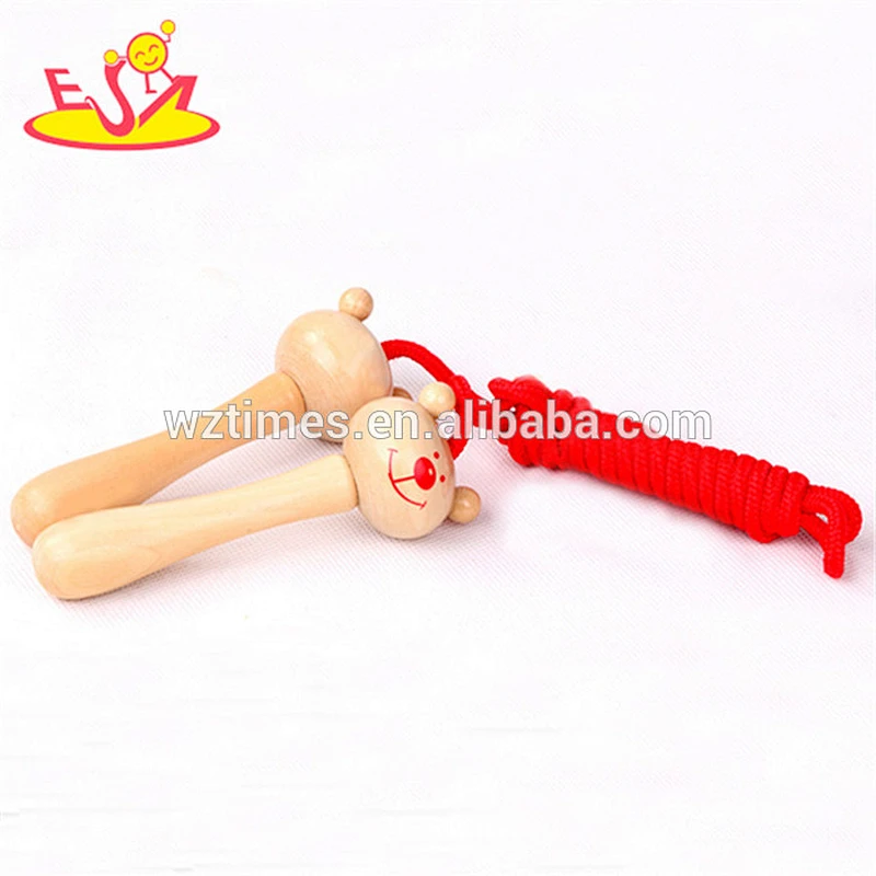 wholesale new fashion wooden jumping rope toys unique wooden jumping rope toys W01A121