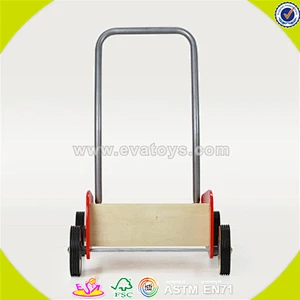 Wholesale top quality children wooden building blocks cart toy colorful wooden baby building blocks cart push walker W16E028A