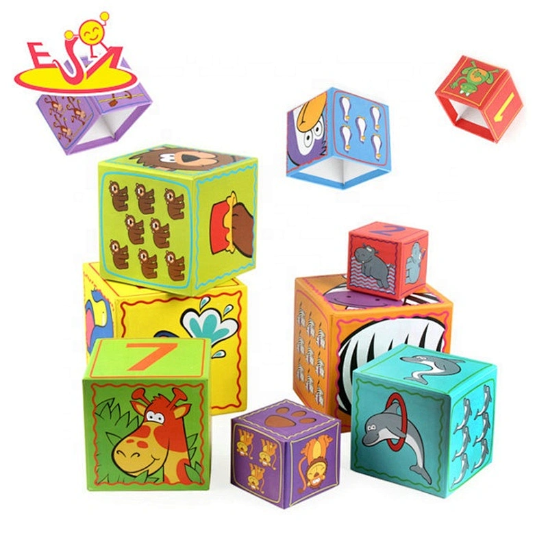 2019 New design educational wooden stacking games for kids W13D220