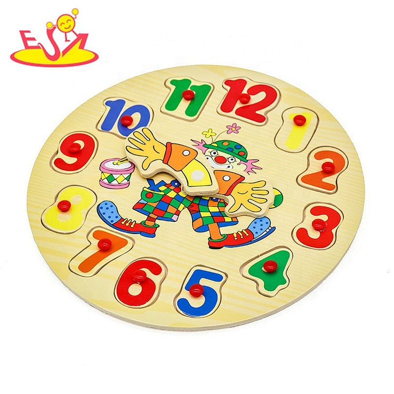 wholesale educational wooden clock and puzzle for kids W14B005