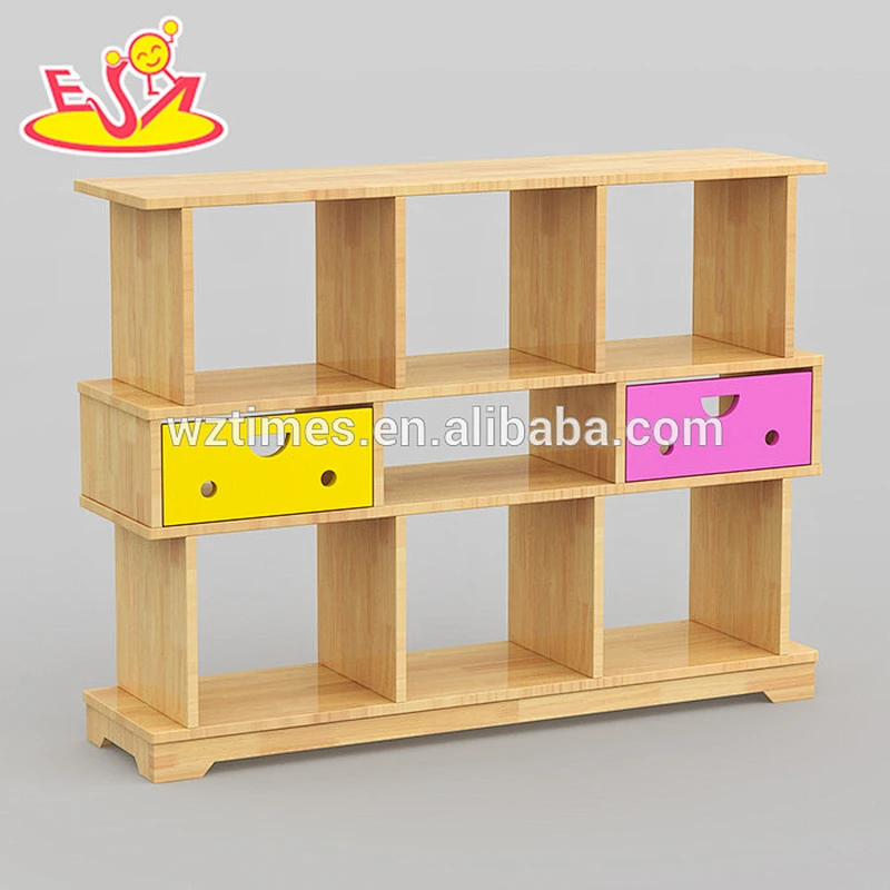 Wholesale children furniture sets wooden bookshelves for kids best design big wooden bookshelves for kids W08C177