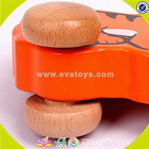 wholesale children wooden pull cart toy, fashion design red wooden pull cart toy, popular cute wooden pull cart toy W05B080