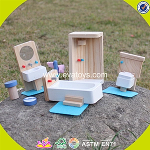 New design miniature wooden doll house furniture for kids W06B054