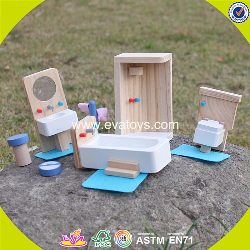 New design miniature wooden doll house furniture for kids W06B054