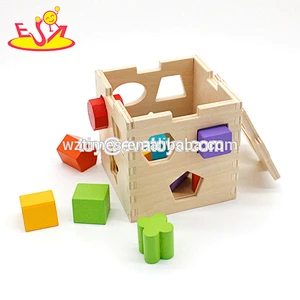 Großhandel aus Holz Kinder Bildung Spielzeug mit Form Sorter W12D016