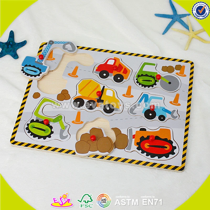 2018 Promotion baby educational wooden puzzle board for sale W14M066
