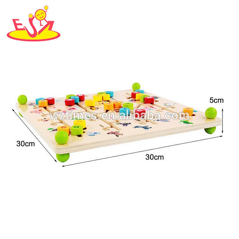 wholesale high quality baby wooden magnetic number maze best child magnetic number maze W11H023