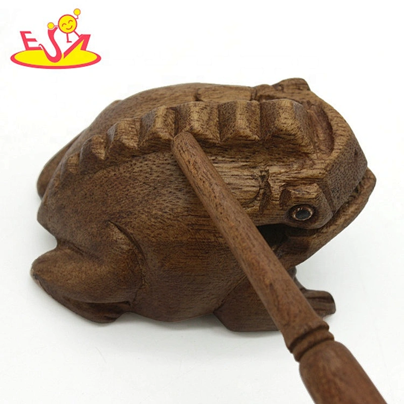 High quality frog shaped wooden temple block for wholesale W18A042