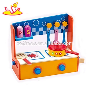 Wholesale hot sale kids wooden microwave oven toy interesting wooden microwave oven toy W10C047
