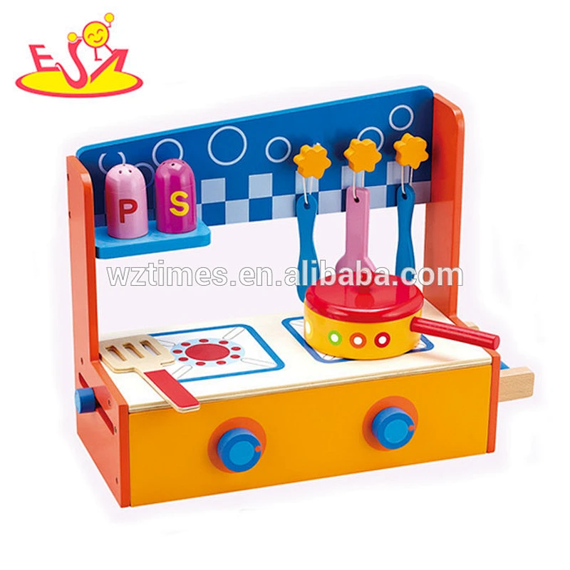 Wholesale hot sale kids wooden microwave oven toy interesting wooden microwave oven toy W10C047