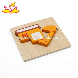 2018 Wholesale educational toy style jigsaw puzzle wooden tiny jigsaw puzzles for kids W14D049